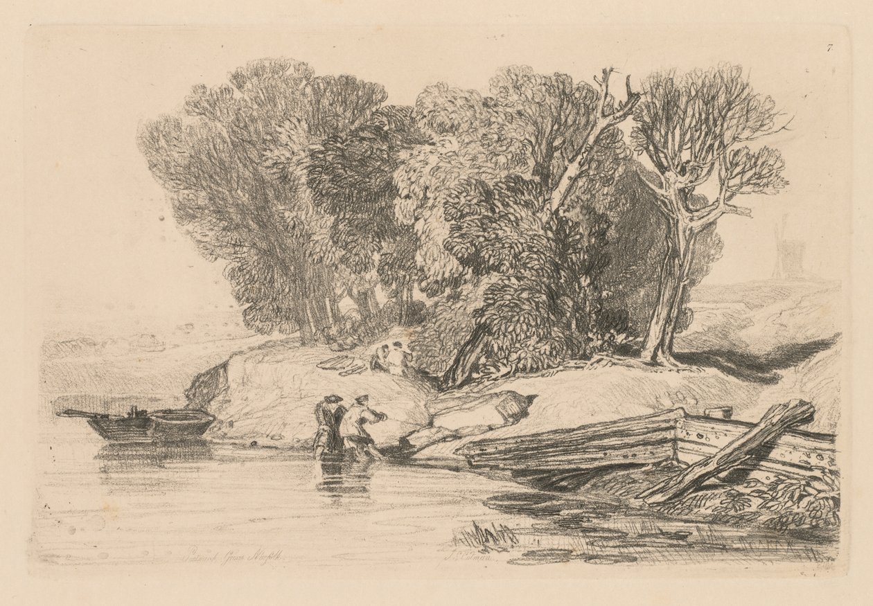 Tanulmányok könyve: 7. tábla, Postwick Grove, Norfolk alkotó: John Sell Cotman