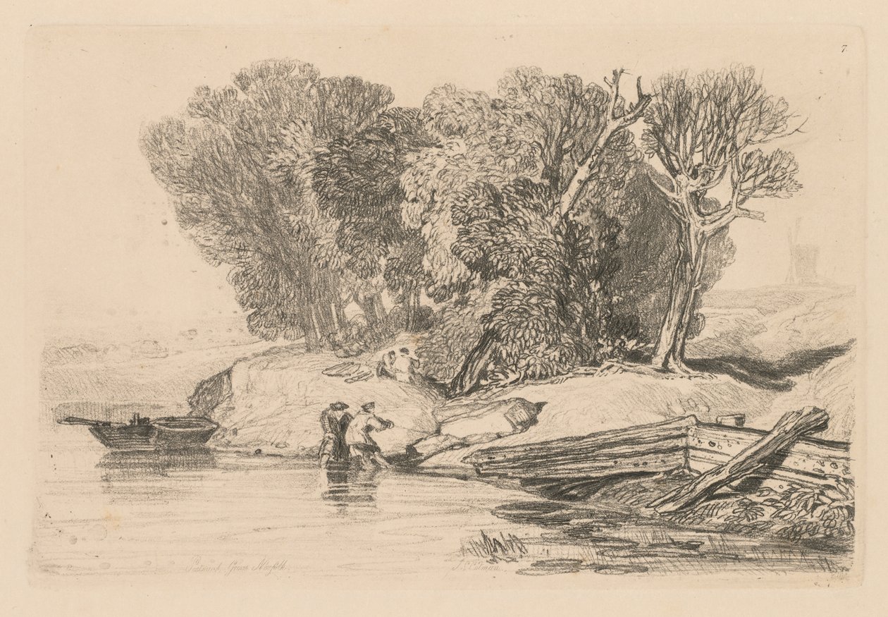 Liber Studiorum: Plate 7, Postwick Grove, Norfolk, 1838 alkotó: John Sell Cotman