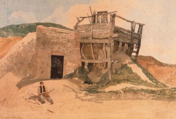 Meszes kemence Cromer közelében, Norfolk alkotó: John Sell Cotman