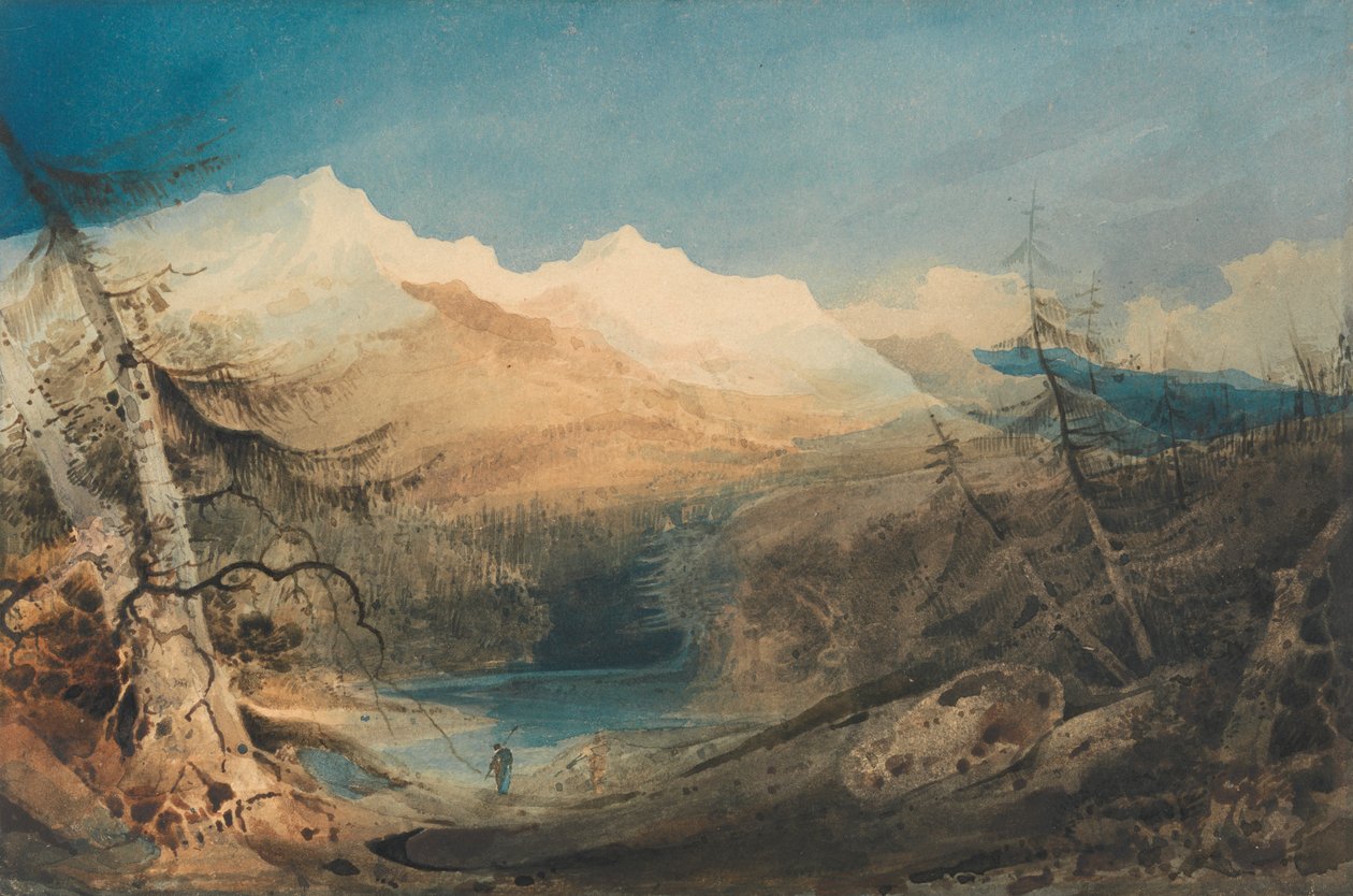 Hegyvidéki táj, Észak-Wales alkotó: John Sell Cotman