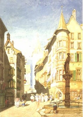 No.0944 Schaffhausen, 1820-30 körül (akvarell és ceruza papíron) alkotó: John Sell Cotman