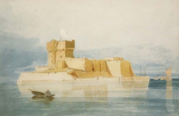 No.1477 Fort St. Marcouf, Quineville közelében, Rade de la Hougue-ban, Normandiában alkotó: John Sell Cotman