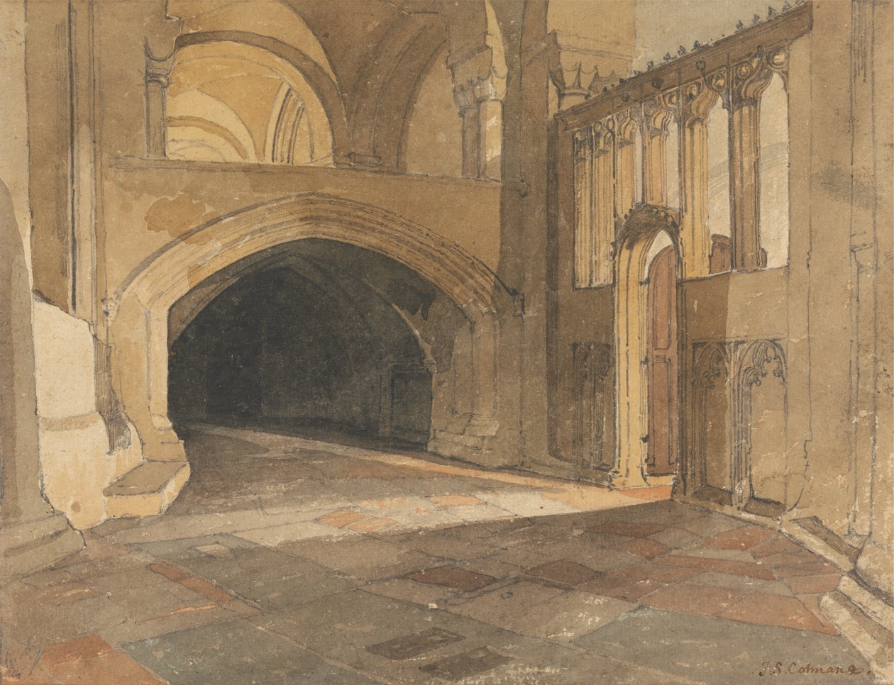 Norwichi katedrális: Jézus-kápolna bejárata alkotó: John Sell Cotman
