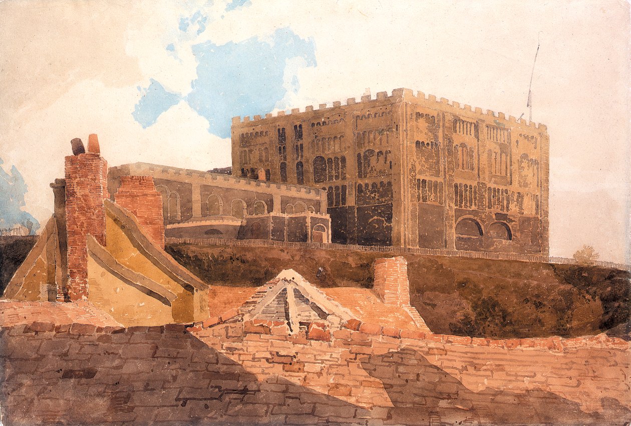Norwich kastély, 1808-1809 körül (wc papíron) alkotó: John Sell Cotman