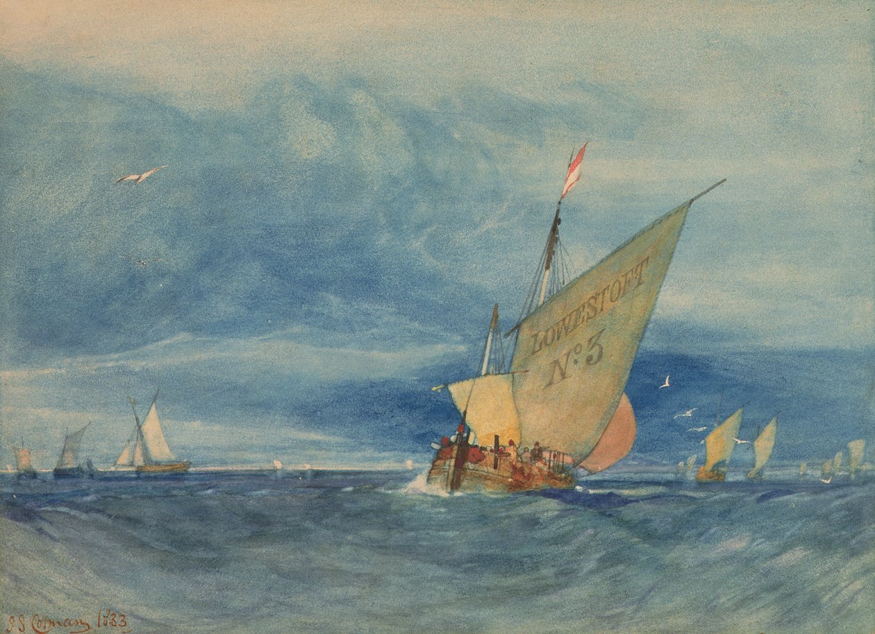 Off Lowestoft: Fresh Breeze alkotó: John Sell Cotman