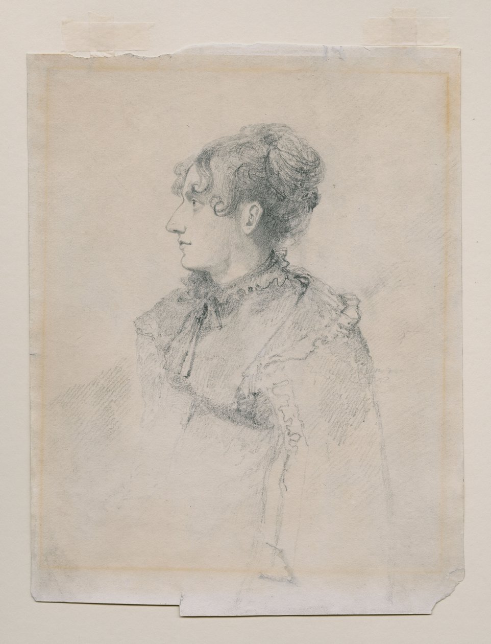 Mrs. Parr(?), Mrs. John Sell Cotman nővére portréja, „J S Cotman asszony portréja”, 1815 körül (grafit és kréta papíron) alkotó: John Sell Cotman