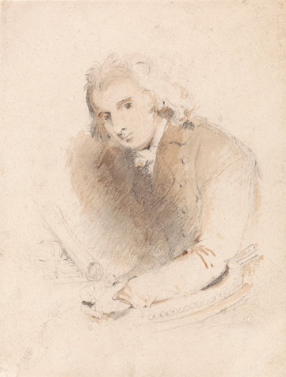 Tudós portréja alkotó: John Sell Cotman