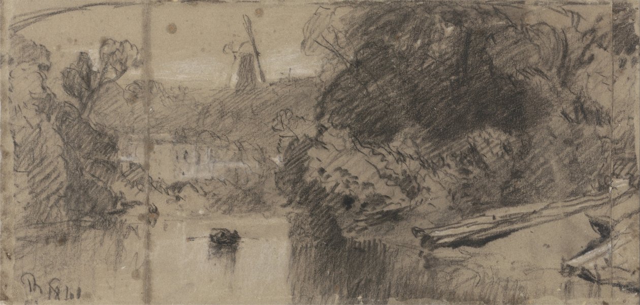 Folyó táj, valószínűleg Thorpe közelében, Norfolk alkotó: John Sell Cotman