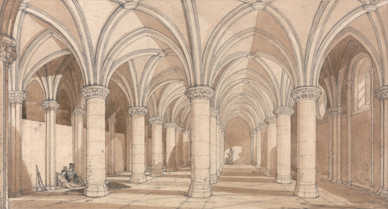 A bárók csarnoka, Mont Saint Michel alkotó: John Sell Cotman