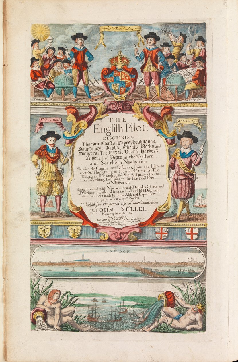 Az angol révész első könyve: az északi hajózás leírása, 1671 körül (papír) alkotó: John Seller