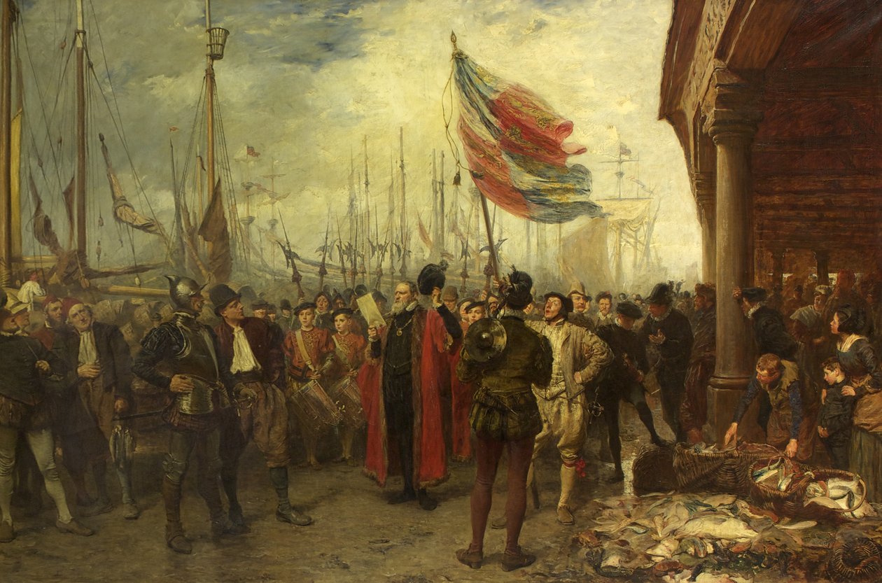 The Call to Arms – Plymouth Quay alkotó: John Seymour Lucas