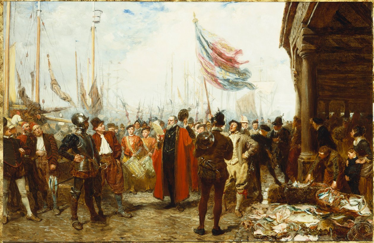 Fegyverbe hívás, 1894 alkotó: John Seymour Lucas
