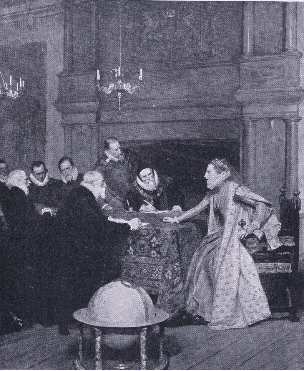 "A spanyol király haditengerészete külföldön van", a Waverley Book Company által kiadott Cassells History of the British People-ből, az 1950-es évek körül (litho) alkotó: John Seymour Lucas