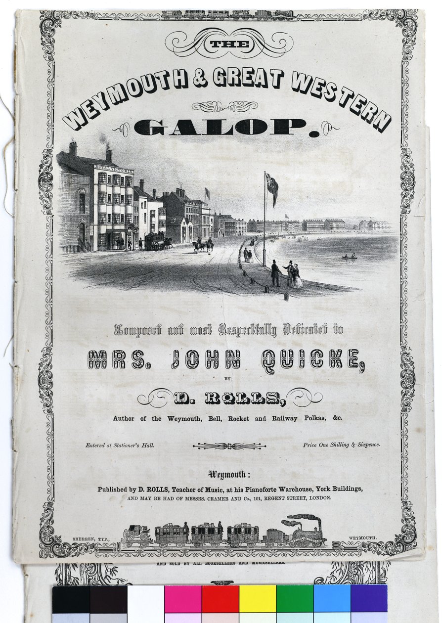 Weymouth és a Great Western Galop, 1870 körül (litográfia, papír) alkotó: John Sherren