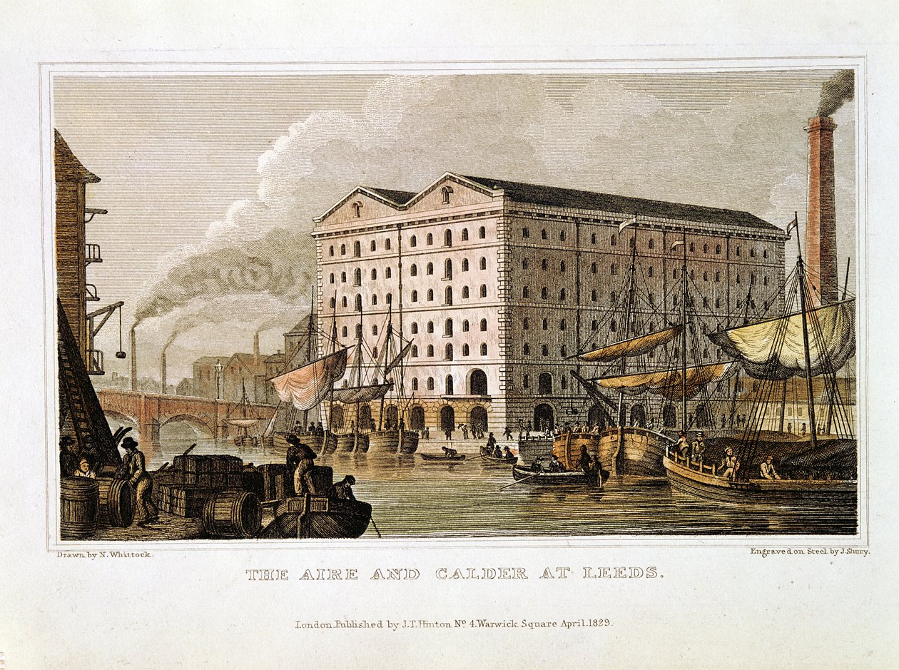 The Aire and Calder Navigation, Leeds, Yorkshire, 1828 alkotó: John Shury