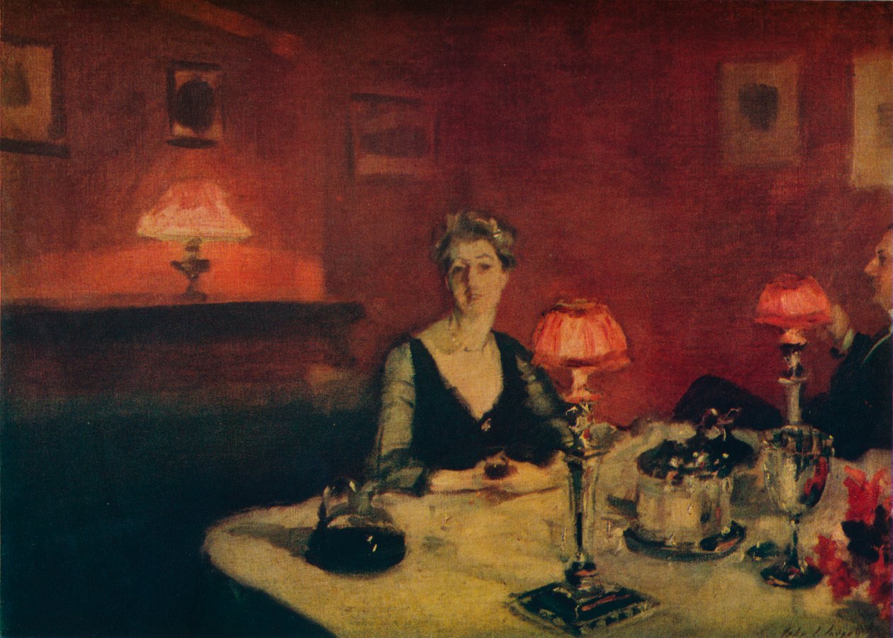 Éjszakai vacsoraasztal, 1884. alkotó: John Singer Sargent