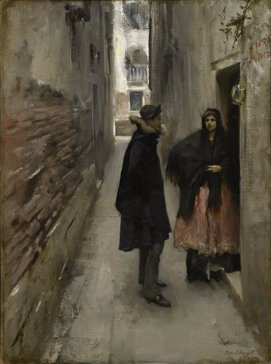 Egy utca Velencében alkotó: John Singer Sargent