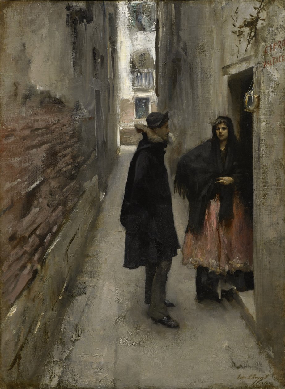 Egy utca Velencében, 1880-82 körül alkotó: John Singer Sargent