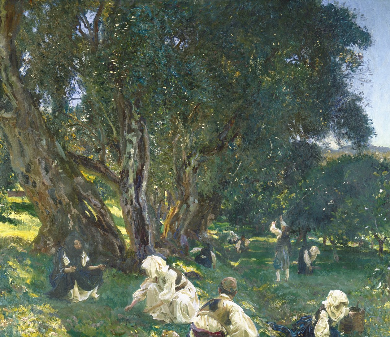 Albán Olive Gatherers alkotó: John Singer Sargent