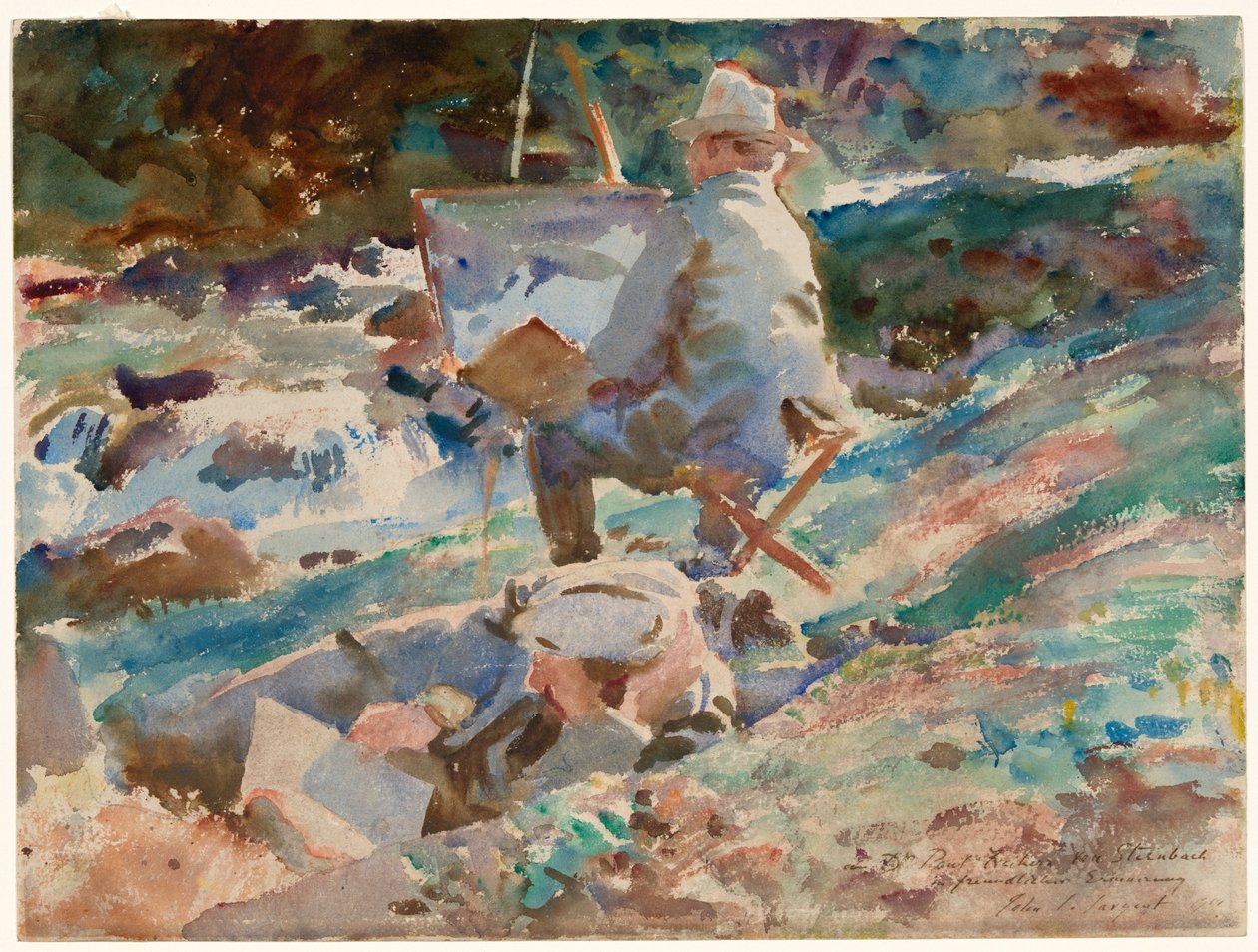 Egy művész a festőállványán alkotó: John Singer Sargent