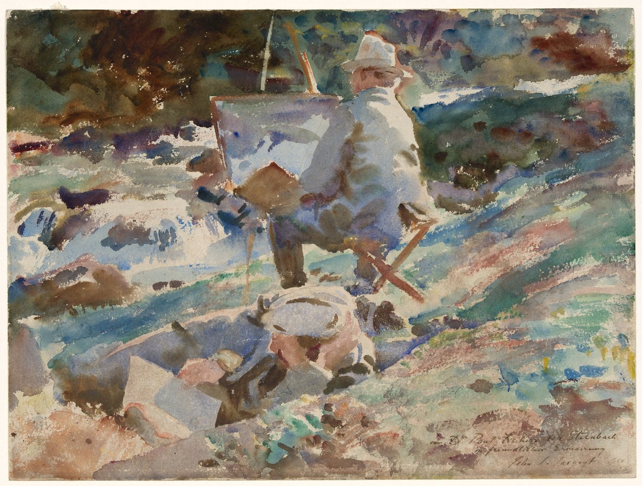 Egy művész a festőállványánál alkotó: John Singer Sargent