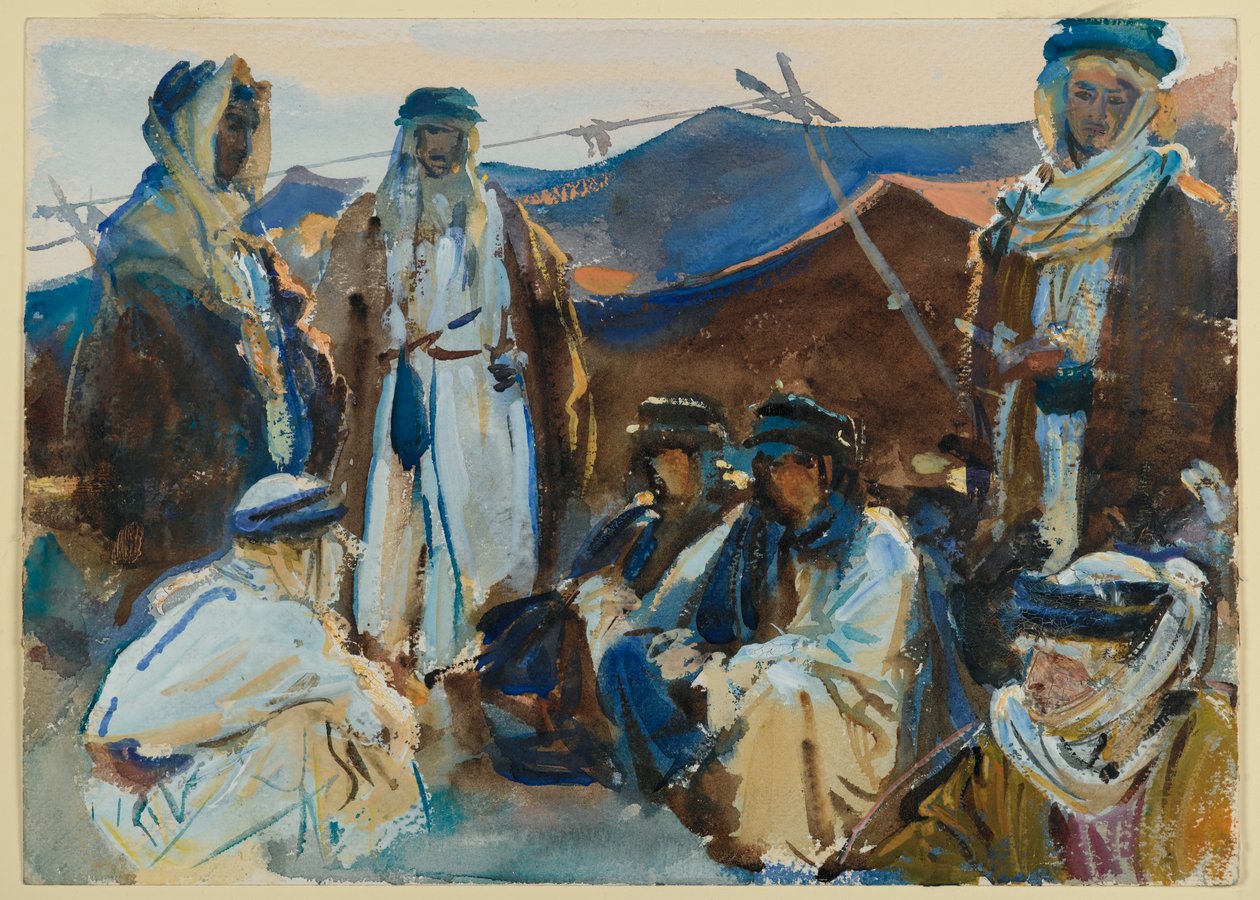 Beduin tábor, 1905-2006 körül (wc papíron) alkotó: John Singer Sargent