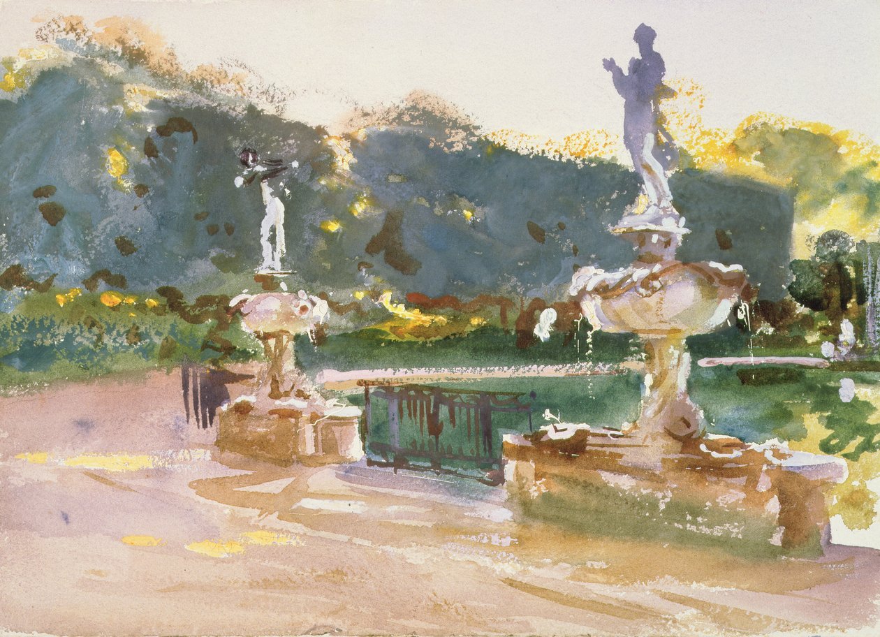 Boboli kertek, 1907 körül alkotó: John Singer Sargent