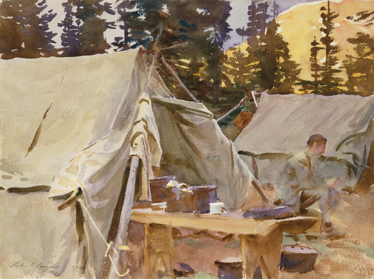Tábor az O"Hara-tónál, 1916 alkotó: John Singer Sargent