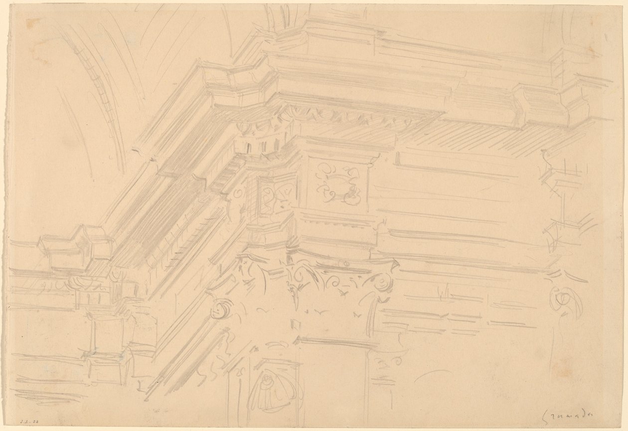 Royal Chapel Entablature, Granada alkotó: John Singer Sargent