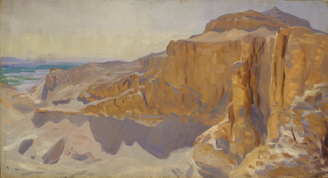 Sziklák Deir el Bahriban, Egyiptom, 1890-91 alkotó: John Singer Sargent