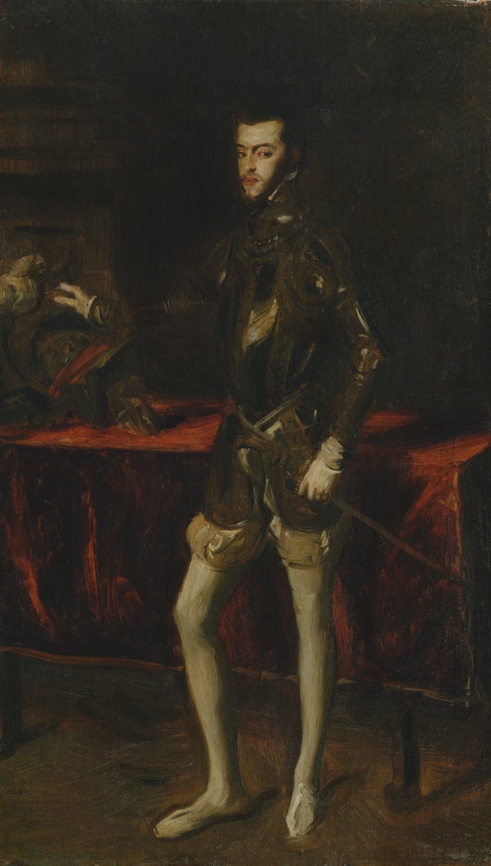 Másolat a Tizianok után II. Fülöp portréja alkotó: John Singer Sargent