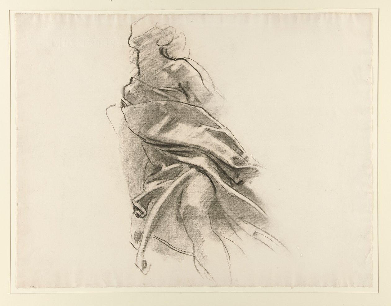 Drapéria részlete [Crayon study no. 5.14] alkotó: John Singer Sargent