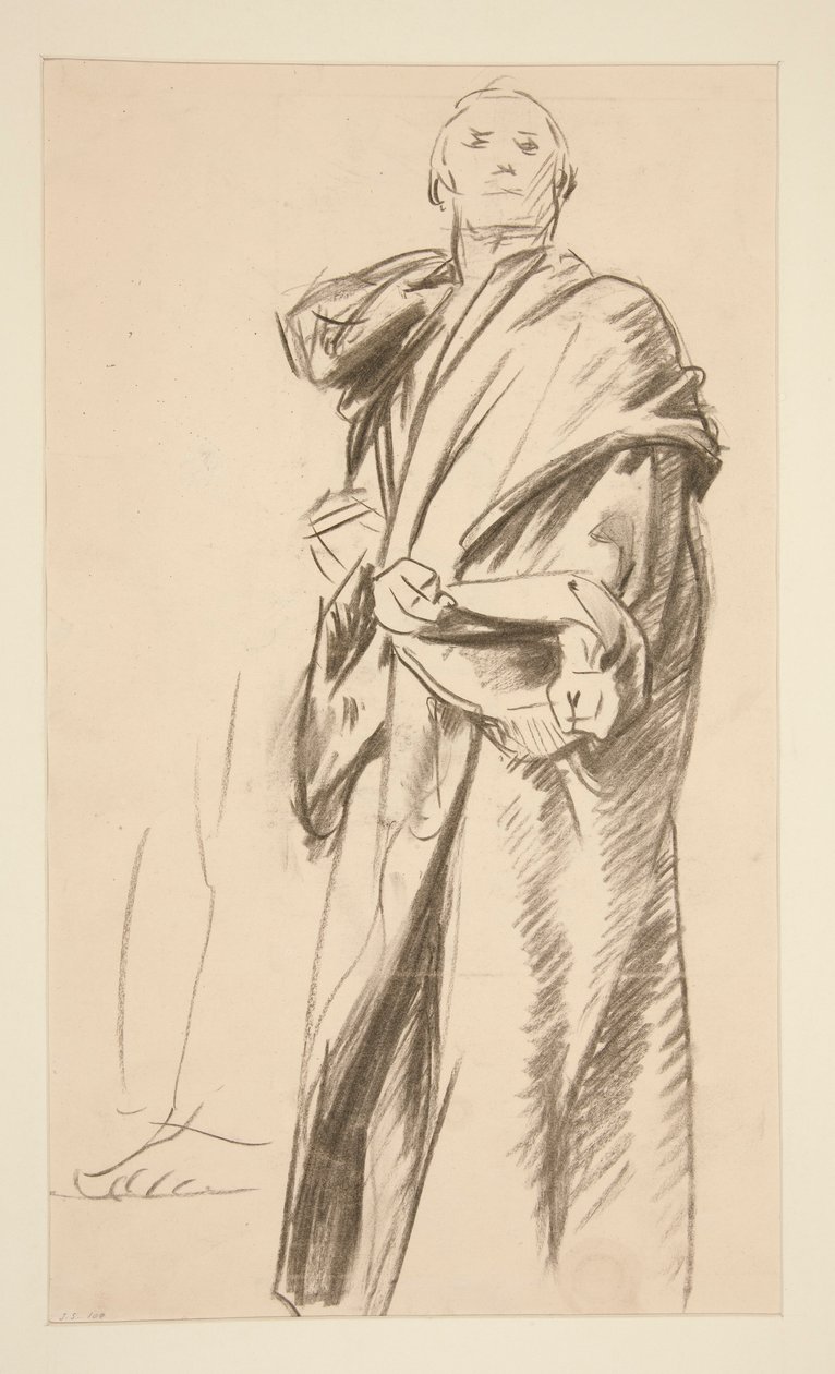 Drapírozott álló figura alkotó: John Singer Sargent