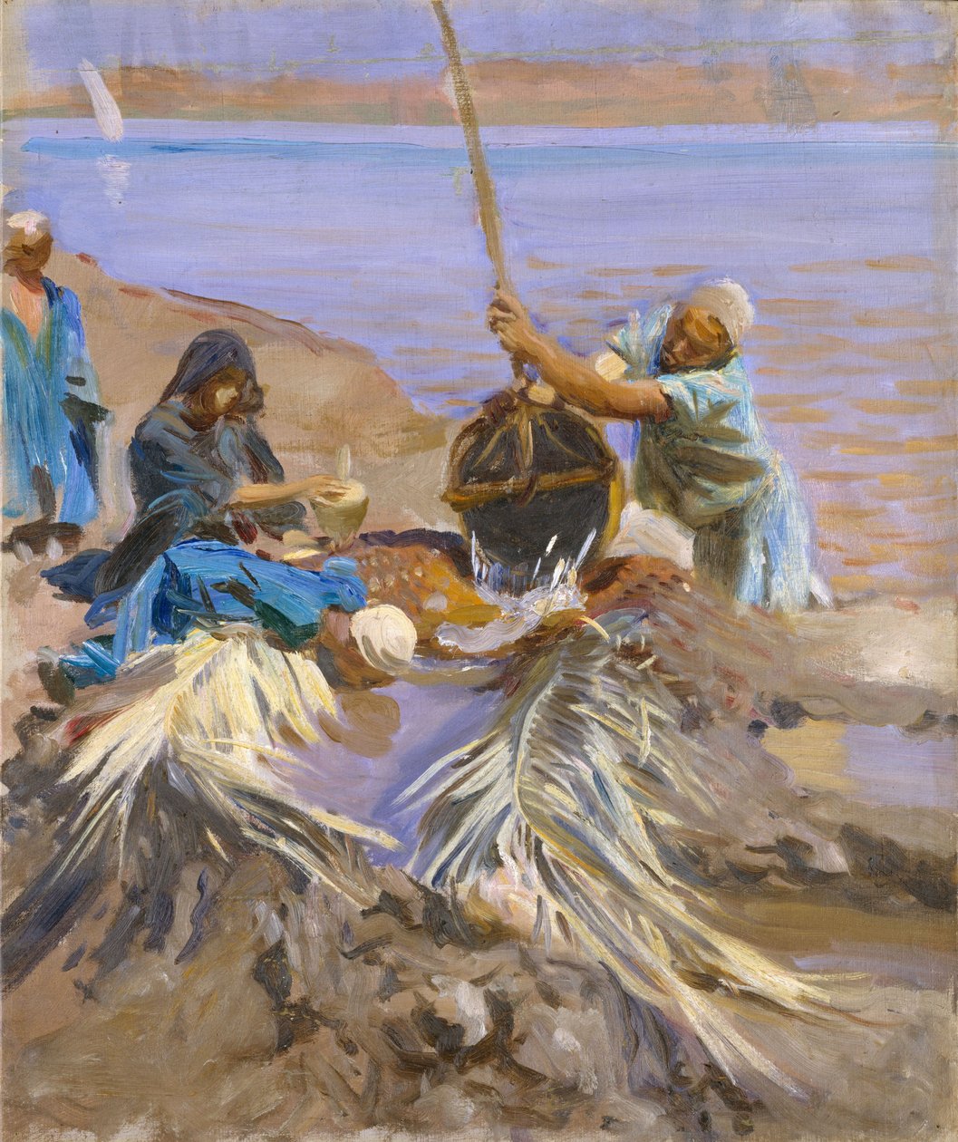 Egyiptomiak vizet emelnek a Nílusból, 1890-91 alkotó: John Singer Sargent