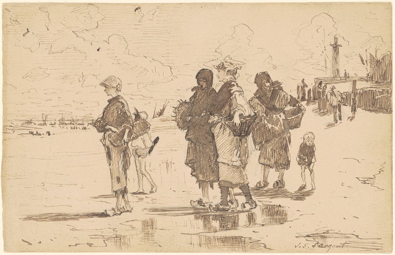 Útközben halászni vagy horgászni alkotó: John Singer Sargent