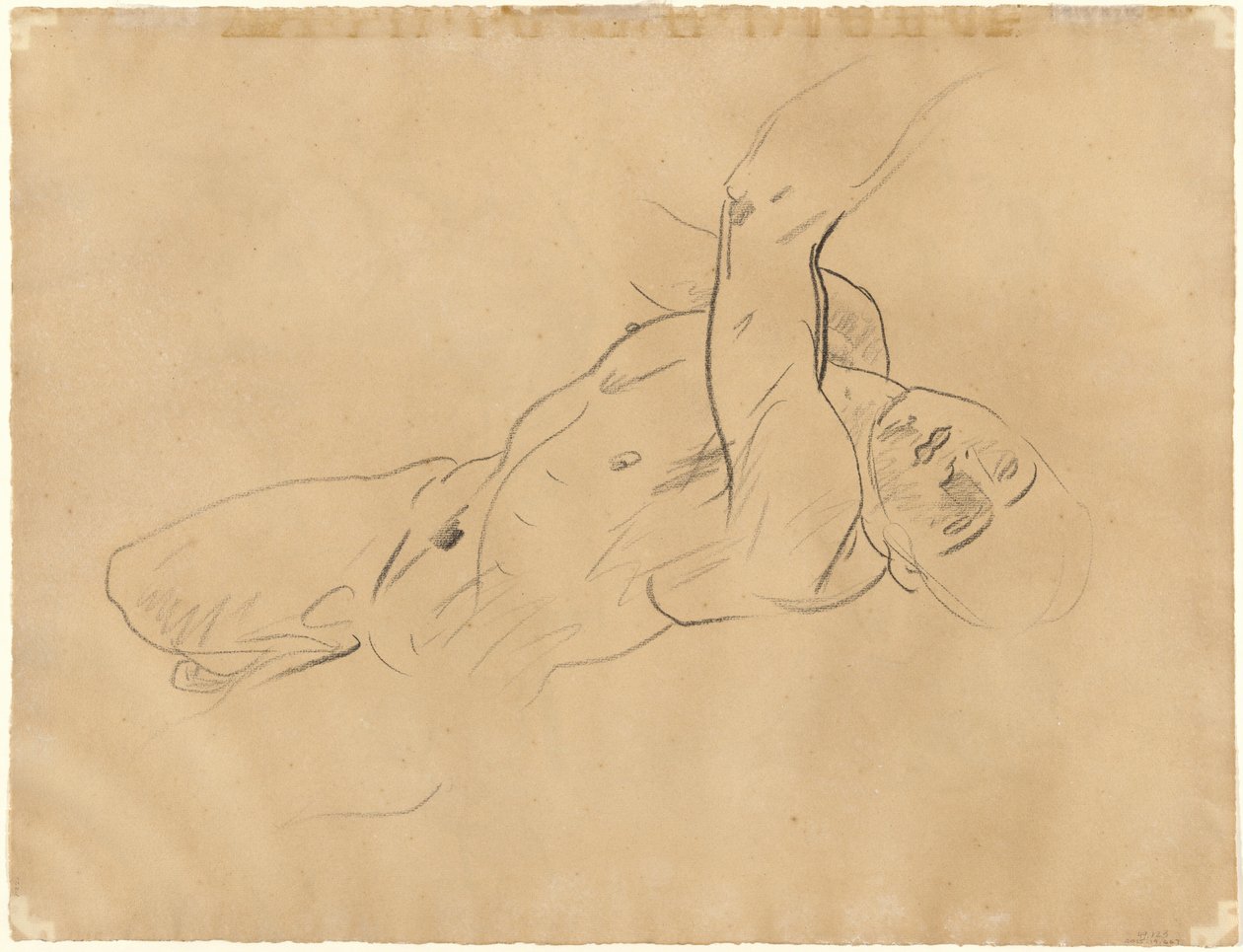 Eső férfi akt [verso] alkotó: John Singer Sargent