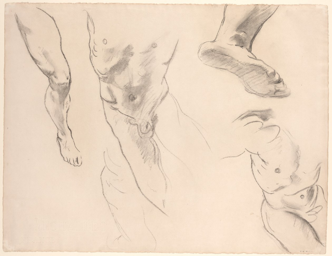 ábra Tanulmányok egy meztelen fiatalról alkotó: John Singer Sargent