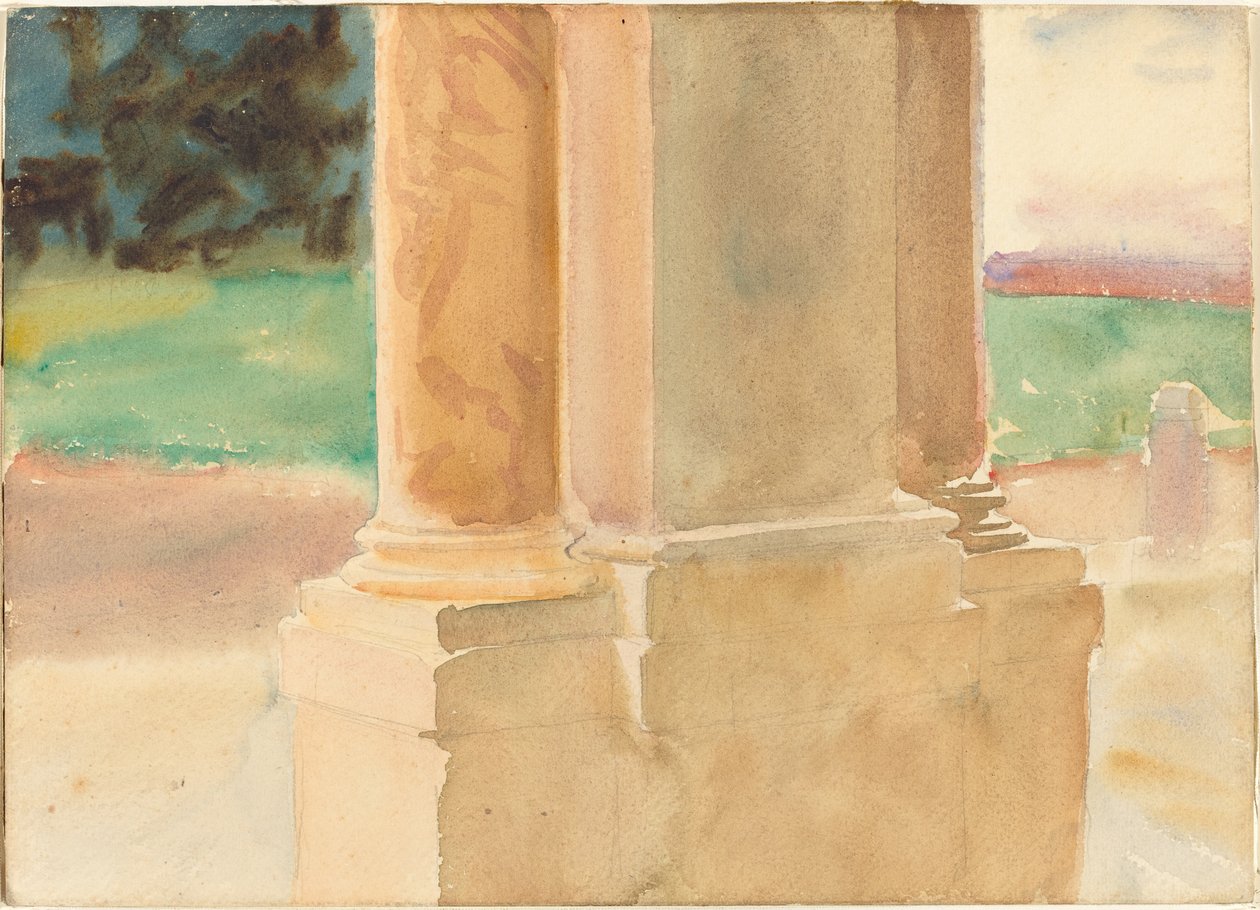 Frascati, Építészeti tanulmány alkotó: John Singer Sargent