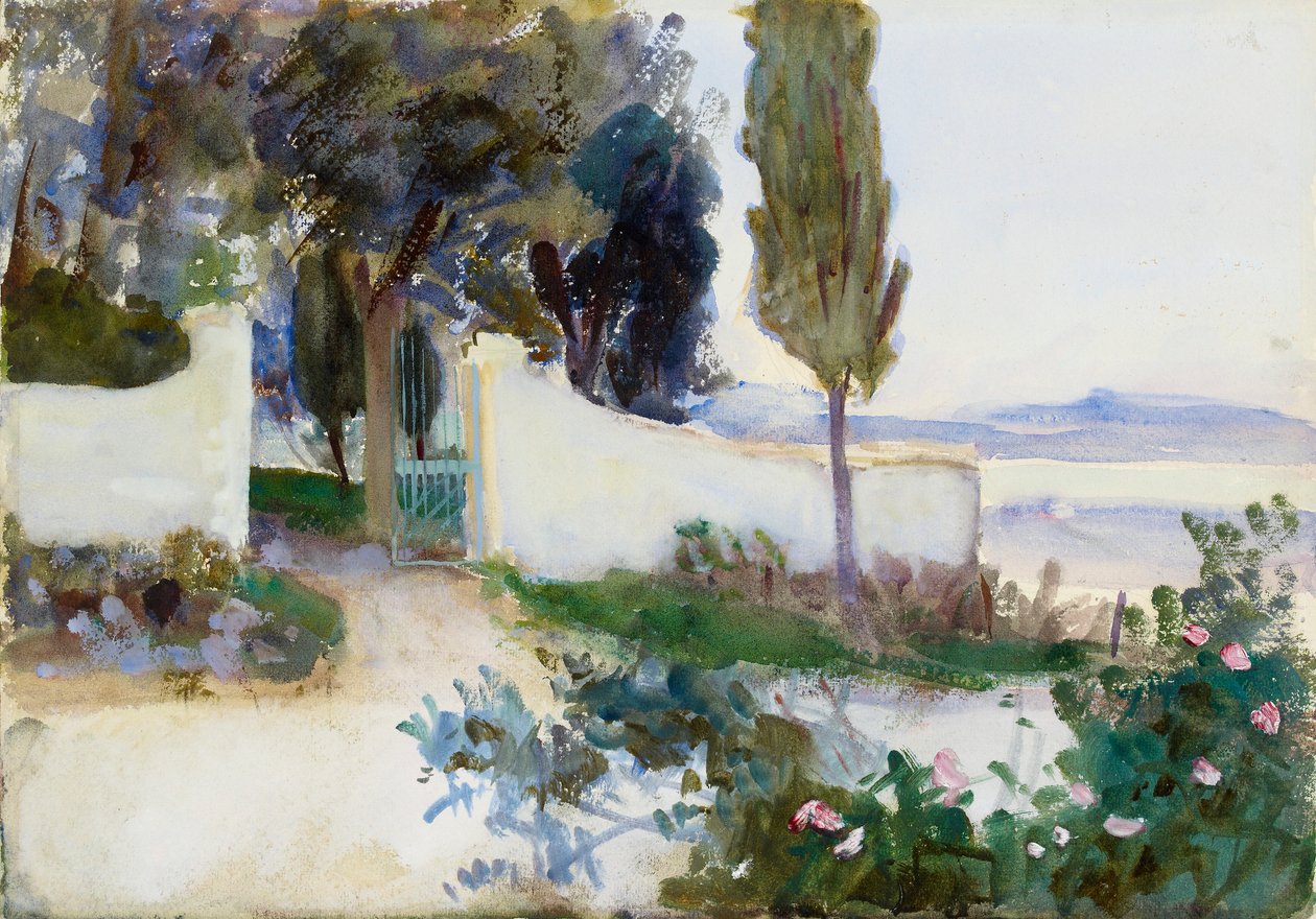 Egy villa kapuja Olaszországban, 1900-as évek alkotó: John Singer Sargent