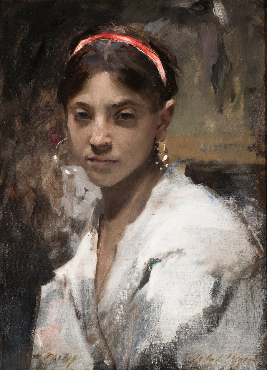 Egy capri lány feje, 1878 alkotó: John Singer Sargent