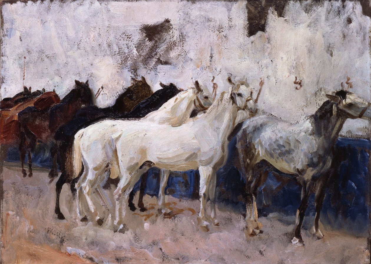 Lovak Palmában, Mallorcán, Spanyolországban, 1908 alkotó: John Singer Sargent