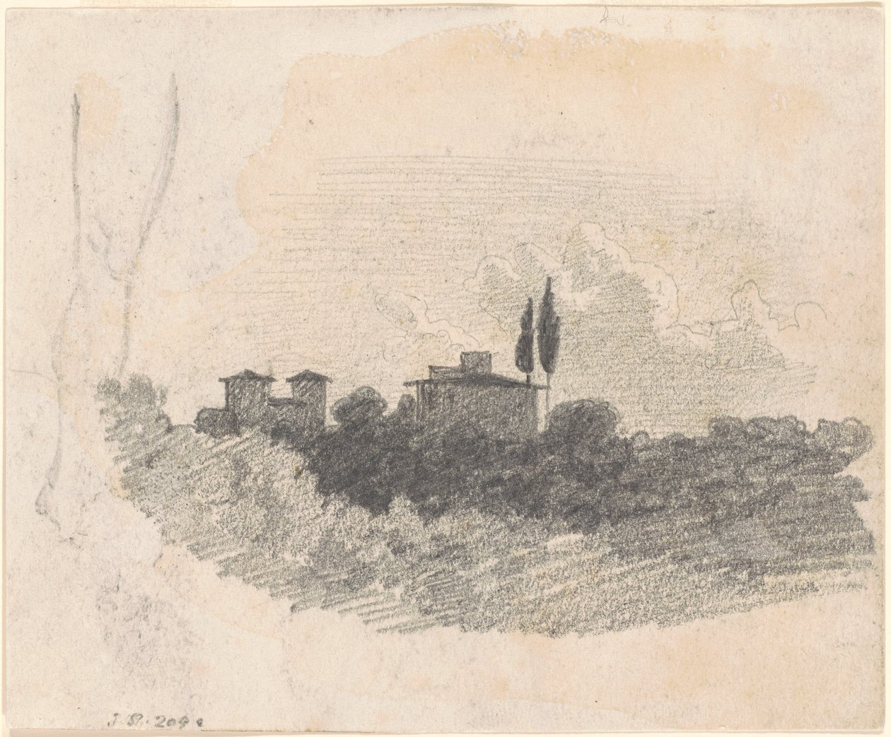 Olasz villa [recto], 1870-1872. alkotó: John Singer Sargent
