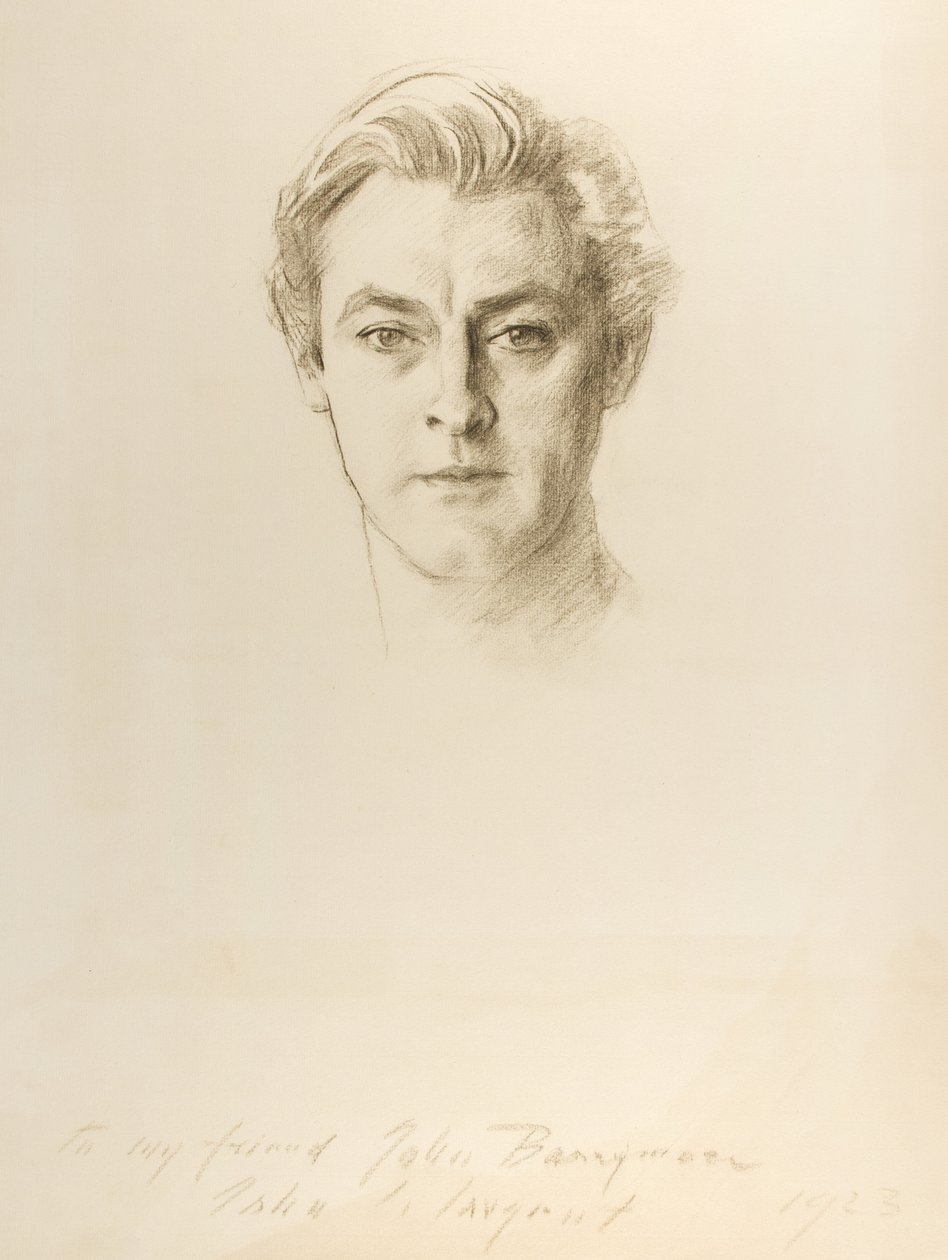 John Barrymore, 1923 (kréta papíron) alkotó: John Singer Sargent