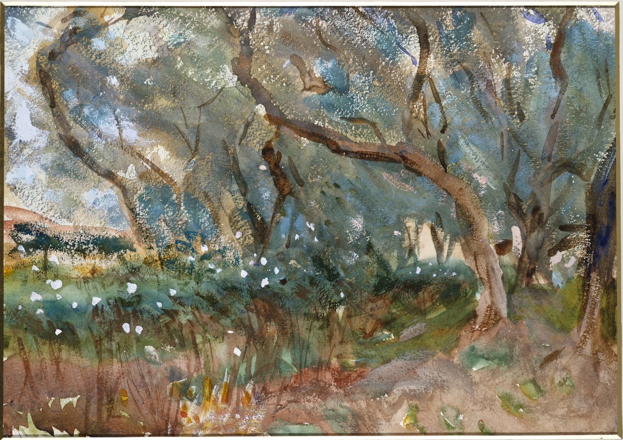 Táj, Korfu, 1909 alkotó: John Singer Sargent