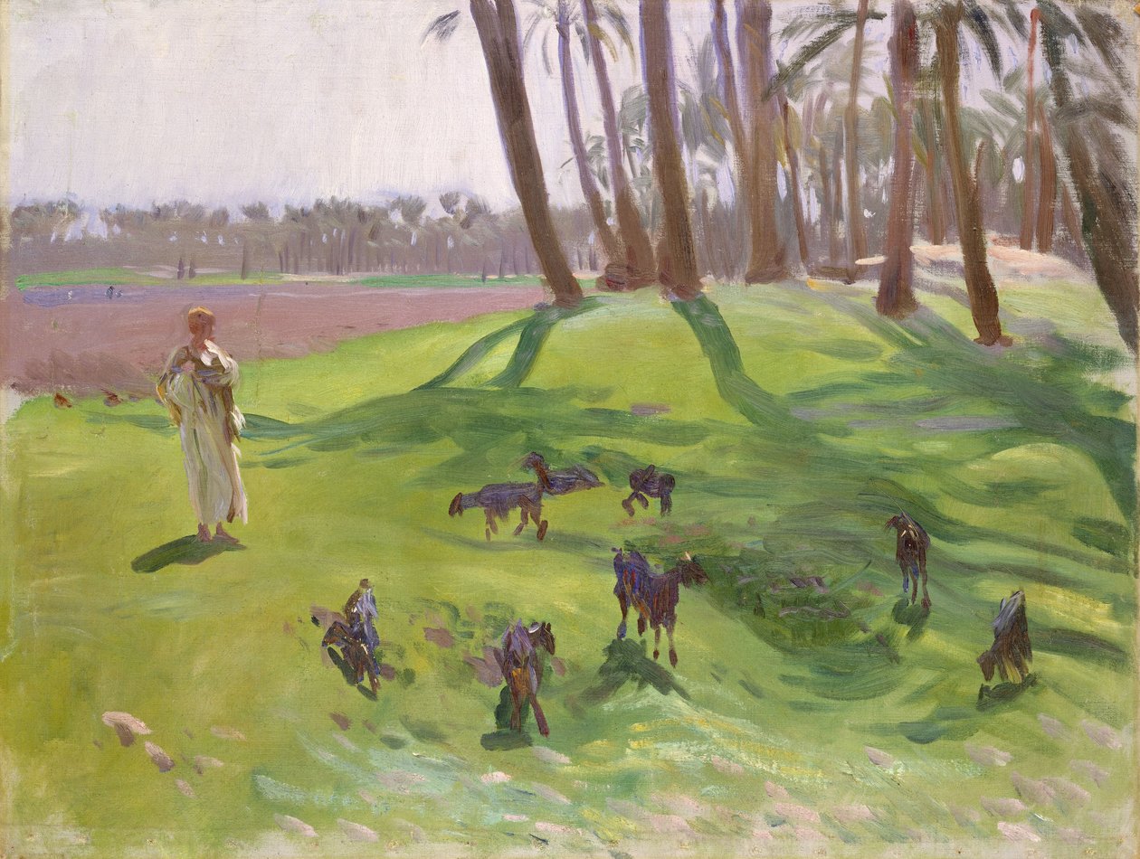 Táj kecskepásztorral, 1890–91 alkotó: John Singer Sargent