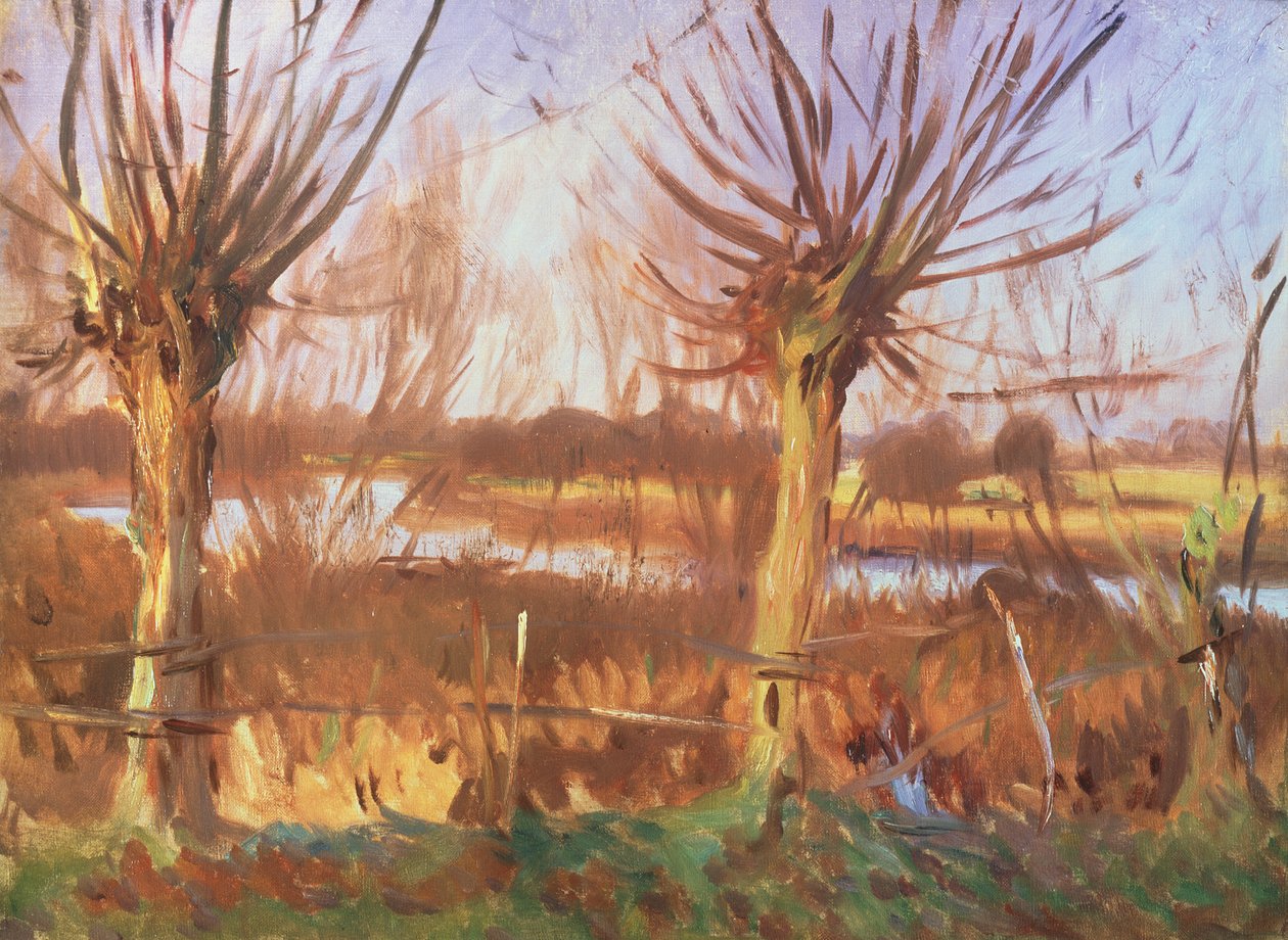Táj fákkal, Calcot-on-the-Thames alkotó: John Singer Sargent