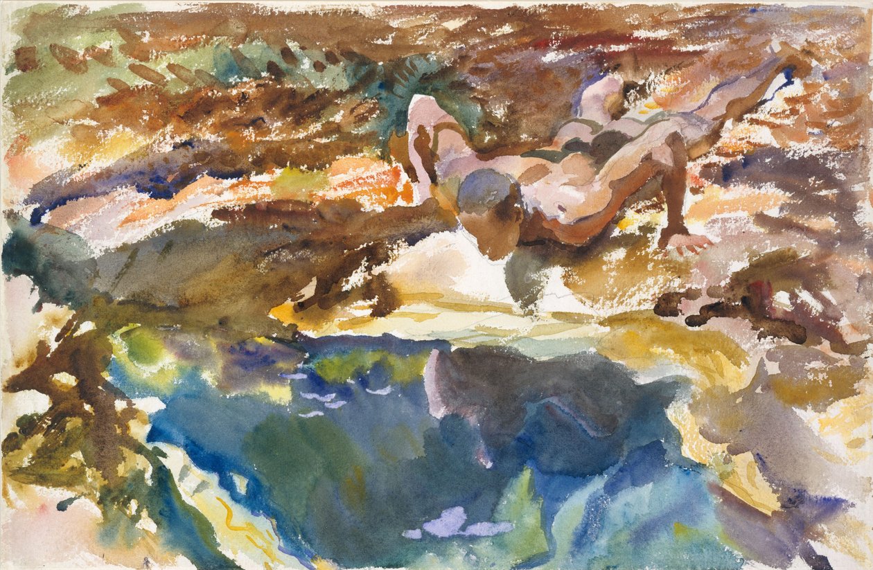 Man and Pool, Florida, 1917 alkotó: John Singer Sargent