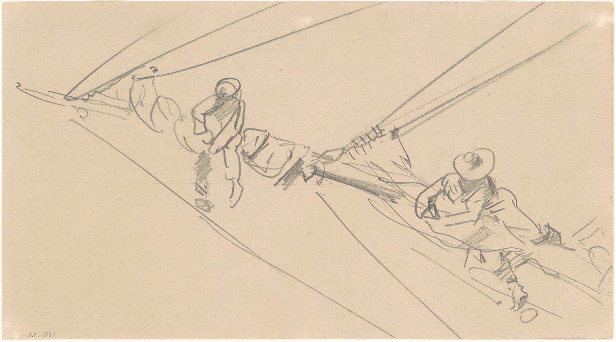 Men on a Spar, c. 1876. alkotó: John Singer Sargent