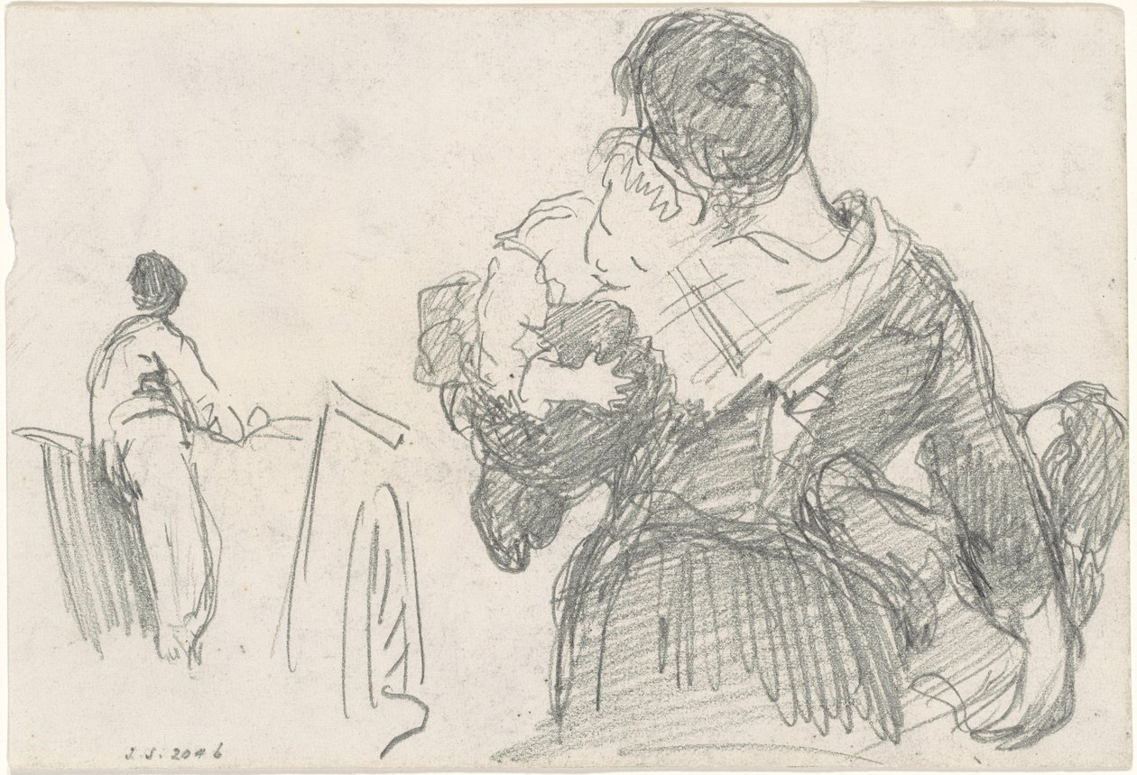 Anya és gyermeke [recto] alkotó: John Singer Sargent