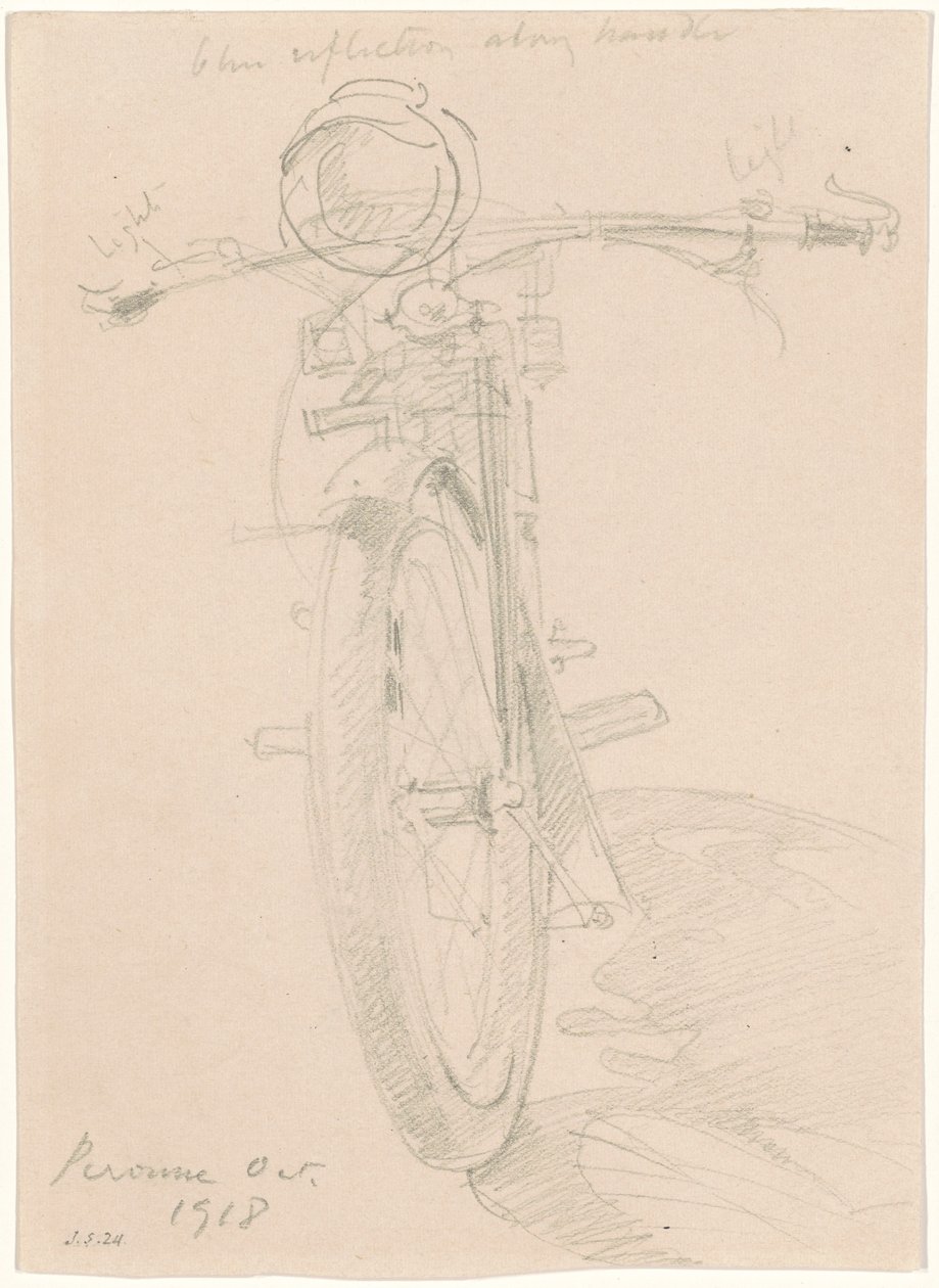 Motorkerékpár [recto] alkotó: John Singer Sargent